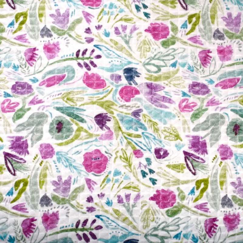 Printed Honeycomb VEGETAL2 White / Violet